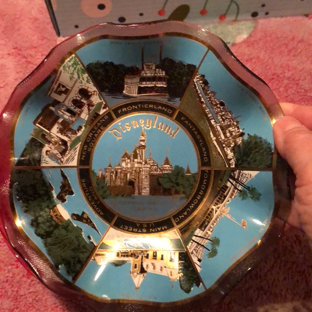 Small glass Vintage Disneyland  Candy Dish
